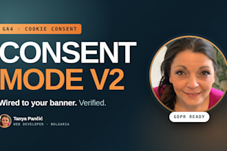 setup cookie consent banner, google consent mode v2, ga4 and gdpr