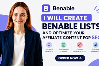 create benable lists and optimize your affiliate content for SEO