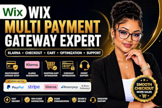 do wix klarna multi payment gateway shopping cart checkout optimization support