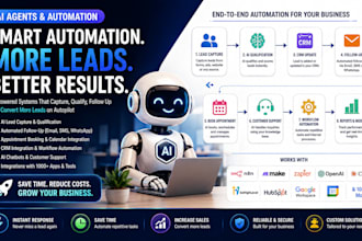 build ai agents for lead generation, CRM, automation and appointment booking