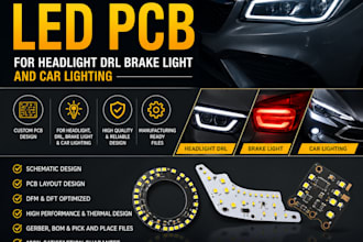 design automotive led pcb for headlight drl brake light and car lighting