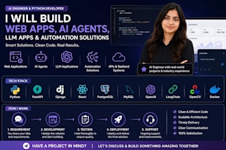 build web apps, ai agents, llm apps and automation solutions