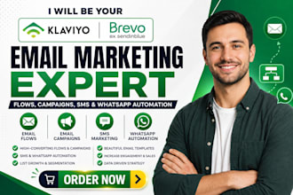 be klaviyo email marketing expert flows campaigns sms, whatsapp brevo automation