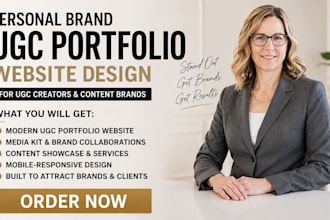 design ugc personal brand portfolio website ugc content creator ugc media kits