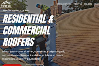 build wix roofing contractor website roof repair service website