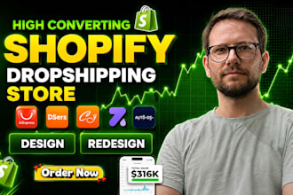 build, design and redesign shopify dropshopping website