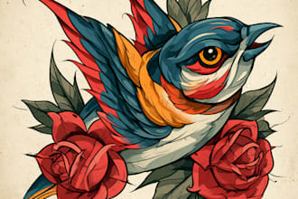 do traditional old school tattoo design