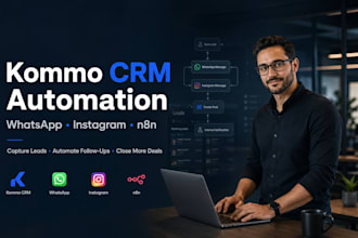 set up kommo CRM with whatsapp, instagram and n8n automation