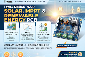 design solar charge controller pcb, mppt and renewable energy system
