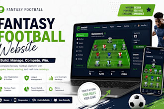 build a fantasy football website with leagues, teams and scoring