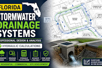 design florida stormwater drainage systems and provide hydraulic calculation