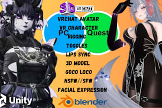 custom vrchat avatar vr character vrc avatar, nsfw 3d model furry avatar