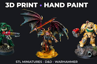3d print and paint your stl miniature, warhammer, dnd figure