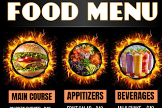 design professional food flyers for restuarants and businesses