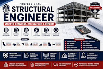 be structural engineer for stamped drawings structural calculation and reports