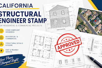 draft professional structural engineer stamp california mep permit approval