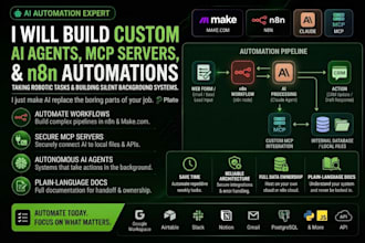 build custom ai agent, mcp servers and n8n automation