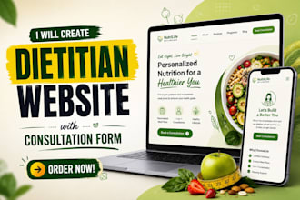 create a dietitian website with consultation form