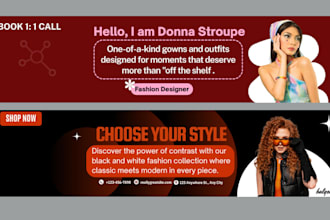 design professional banners for linkedin, facebook, youtube and websites