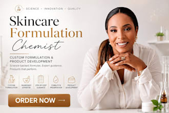 be your skincare formulation chemist for cosmetic product development
