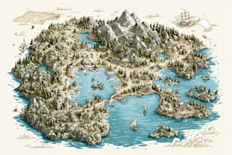 make unique hand drawn map vector illustration