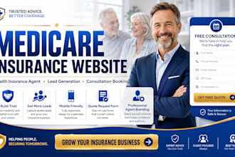 design medicare insurance website health insurance agent lead generation website