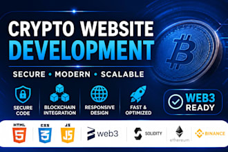 do crypto website, ico landing page, dapp, ai chatbot, ai agent