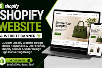 design shopify banner, website banner, web slider and hero image