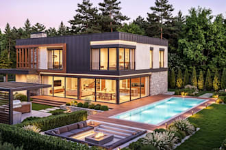 buildup nordic cottage from existing plan, 3d coastal house, rustic home remodel