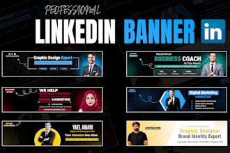 design linkedin banner, youtube cover design, facebook cover