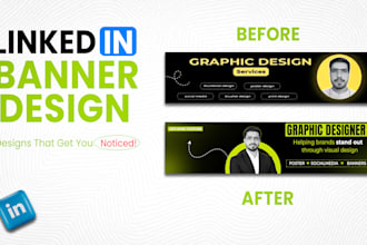 design linkedin banner, youtube cover design, facebook cover