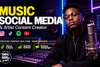 be your entertainment music social media manager and artist content creator