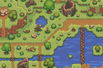 2d pixel art tileset tilemap background game environment sprite sheet animation
