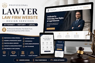 design responsive lawyer law firm website attorney website notary legal website