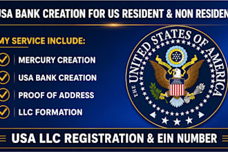do USA bank creation for the US and non US get USA proof of address