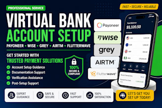 help you setup a virtual bank account for your business