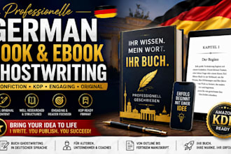 ghostwrite your german nonfiction book and ebook for KDP