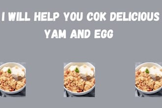 cook delicious yam and egg