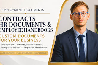 draft employment contracts, HR documents, workplace policies, employee handbooks