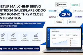 setup mailchimp brevo bitrix24 salesflare odoo crm kommo thryv close integration