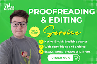 proofread and edit your writing, web copy and essays