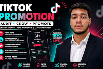 audit, grow and promote your tiktok profile for organic engagement