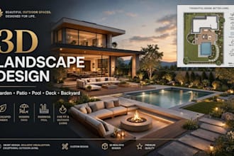 design garden landscape patio backyard deck outdoor living pool 3d garden layout