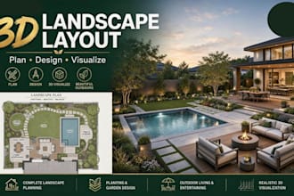 design garden landscape patio backyard deck outdoor living pool 3d garden layout