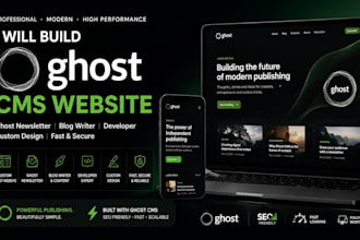 build ghost cms website ghost newsletter blog writer developer custom ai design