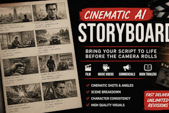 create cinematic ai storyboard for film music video commercial
