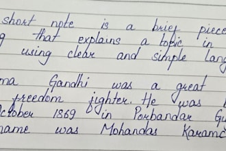 handwrite any letters and notes