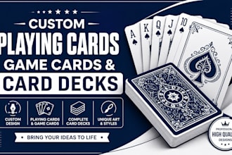 design custom playing cards, game cards, and card decks