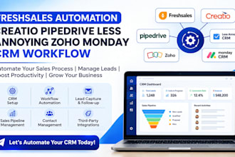 freshsales automation creatio pipedrive less annoying zoho monday crm workflow