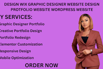 design wix graphic designer website design protfolio website wordpress website